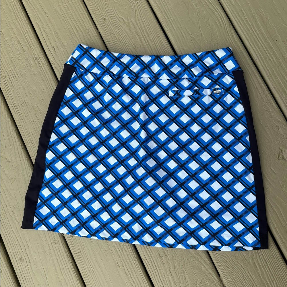 NWOT TAIL Blue/White & Black Stripes Mini Skort for Casual Wear, Size: S - Picture 2 of 10